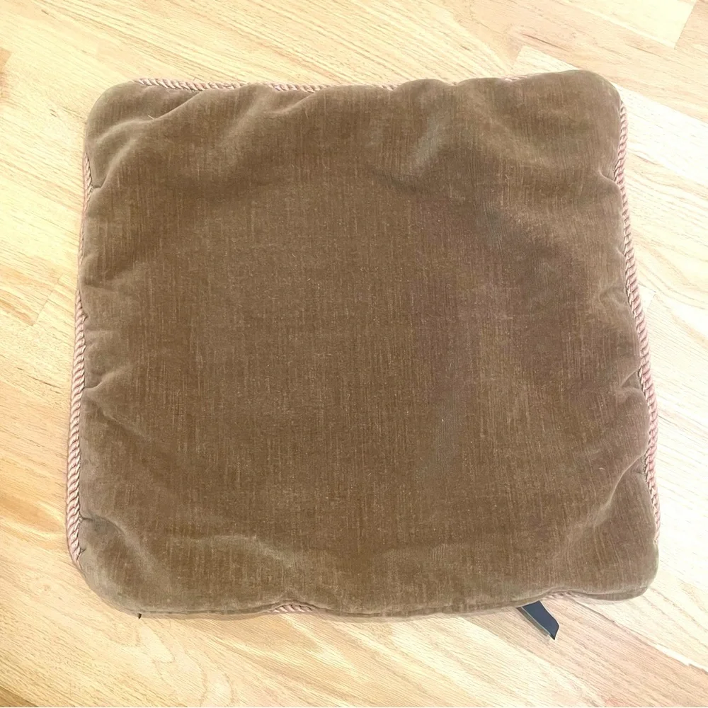 Vintage Pirtofino Linen Velvet Floral Pillow Cover 20”